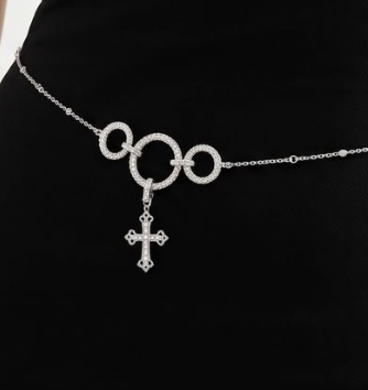 Gothic Cross Belly Chain