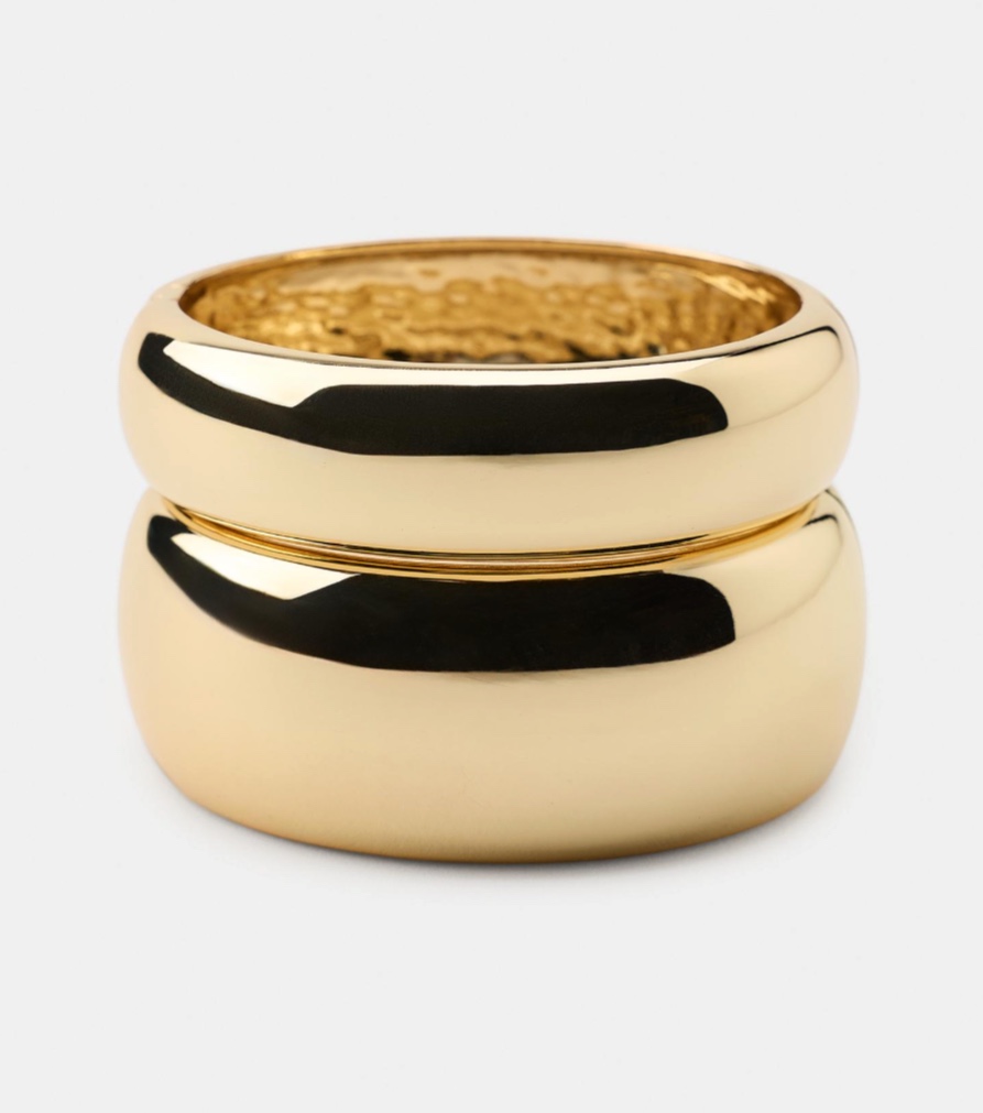 PACK OF 2 RIGID METAL BRACELETS